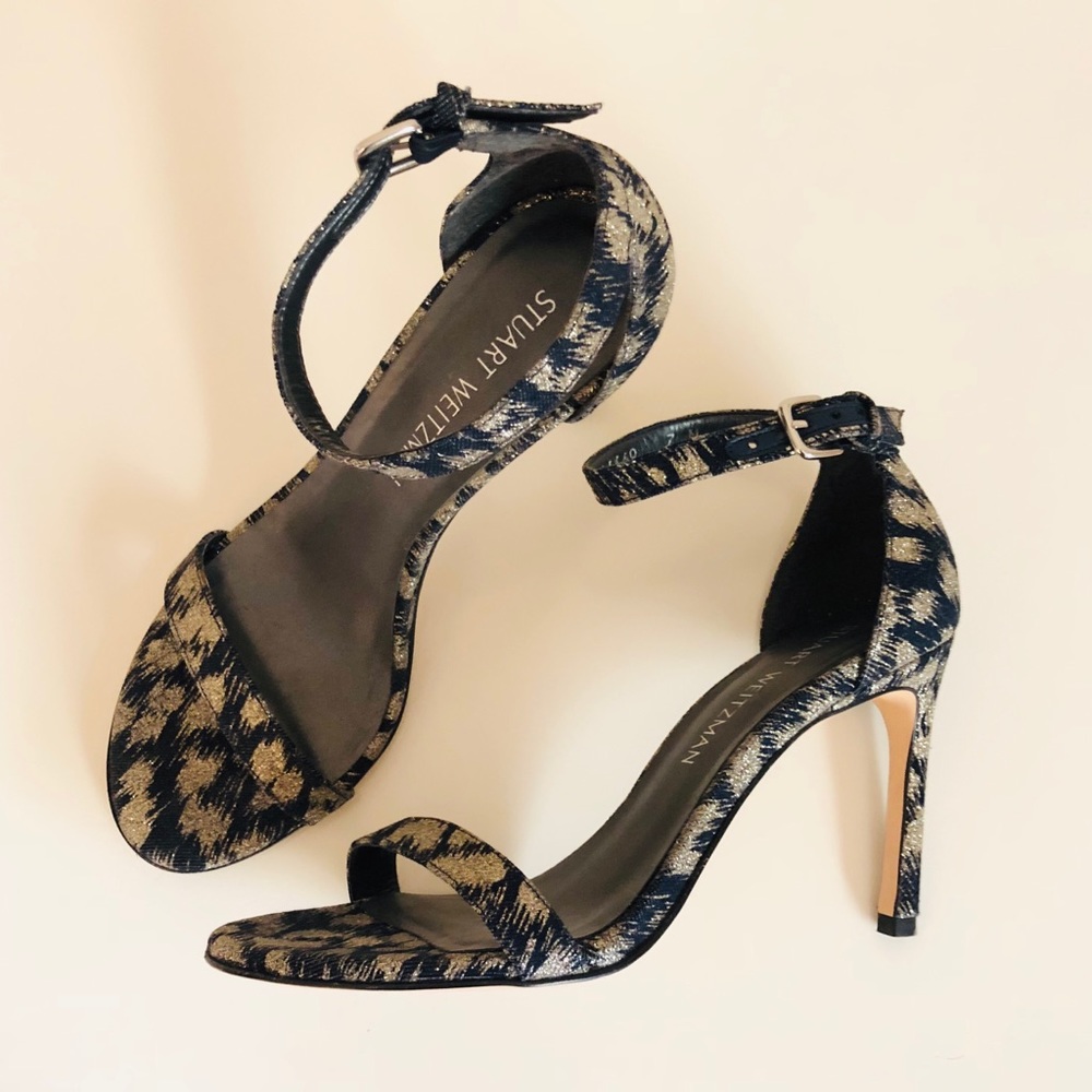 SW Walkway Denim Ankle Strap Sandals, size 7